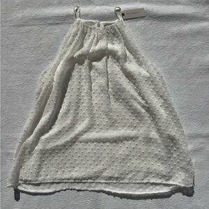 NWT Sunday in Brooklyn Anthropologie Cream Textured Sleeveless Blouse M